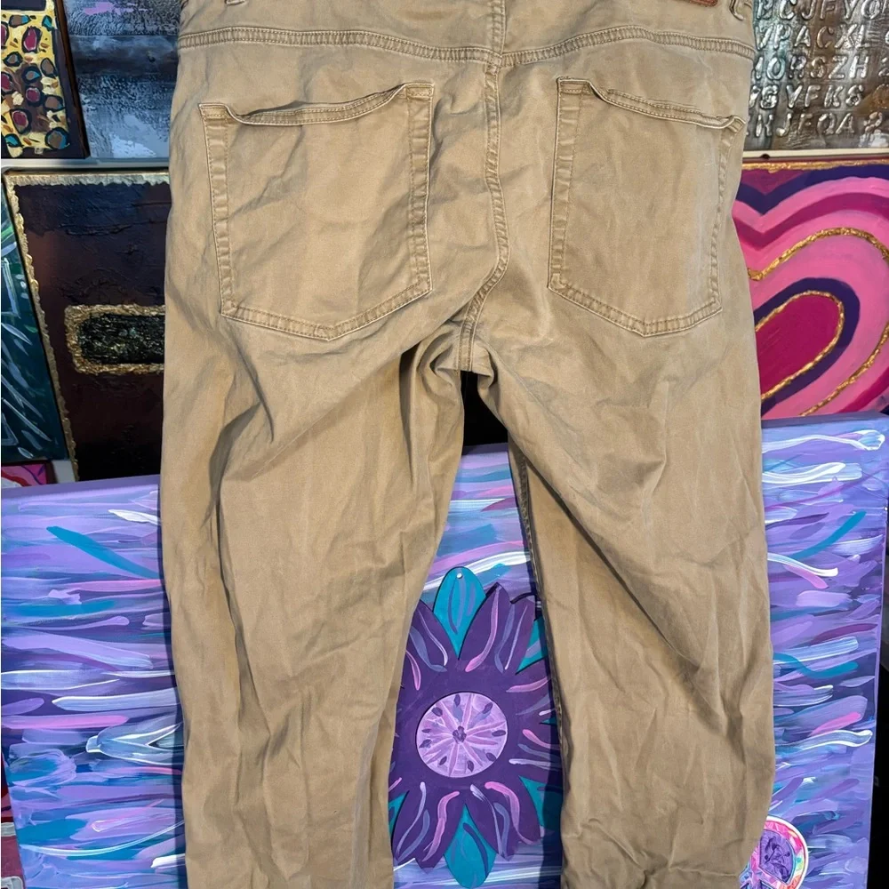 Daniel Cremieux Khaki Prince Slim Fit Jeans 38x30 5 pkt brushed twill